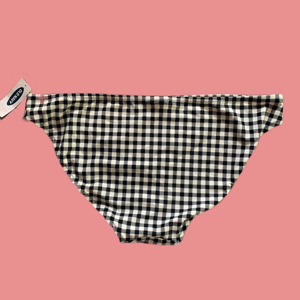 Black and White Gingham Bikini Bottoms - Picture 2 of 2